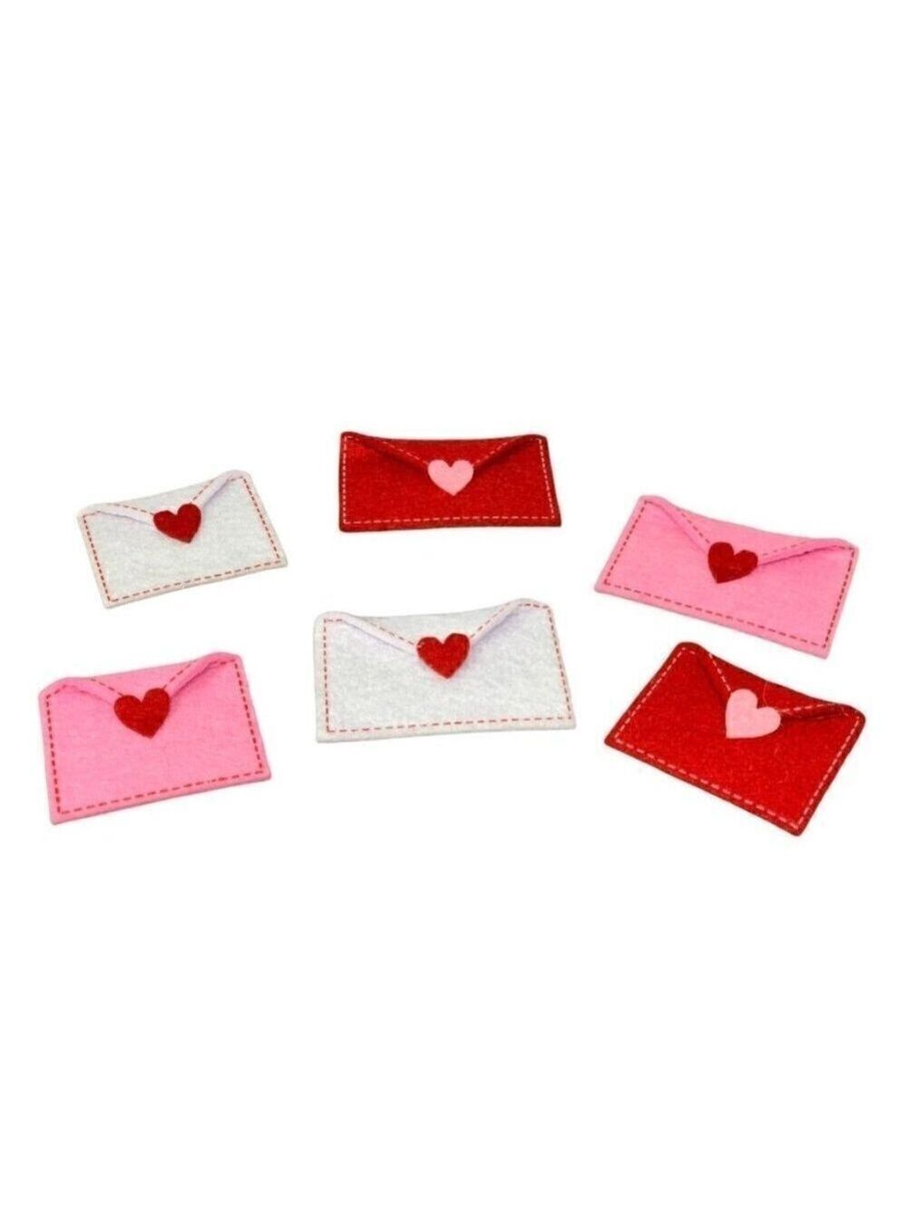 Valentine Felt Love Letters Mini Scatter Decor Miniature Red Pink Tier Tray